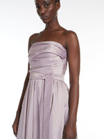 Load image into Gallery viewer, mauve draped bustier dress
