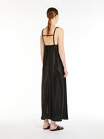 Load image into Gallery viewer, black satin distinctive dress

