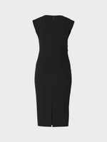 Load image into Gallery viewer, black dress with ruffle detail
