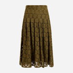 Load image into Gallery viewer, Lace midi skirt - Kaki
