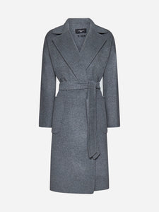 medium grey pure wool coat