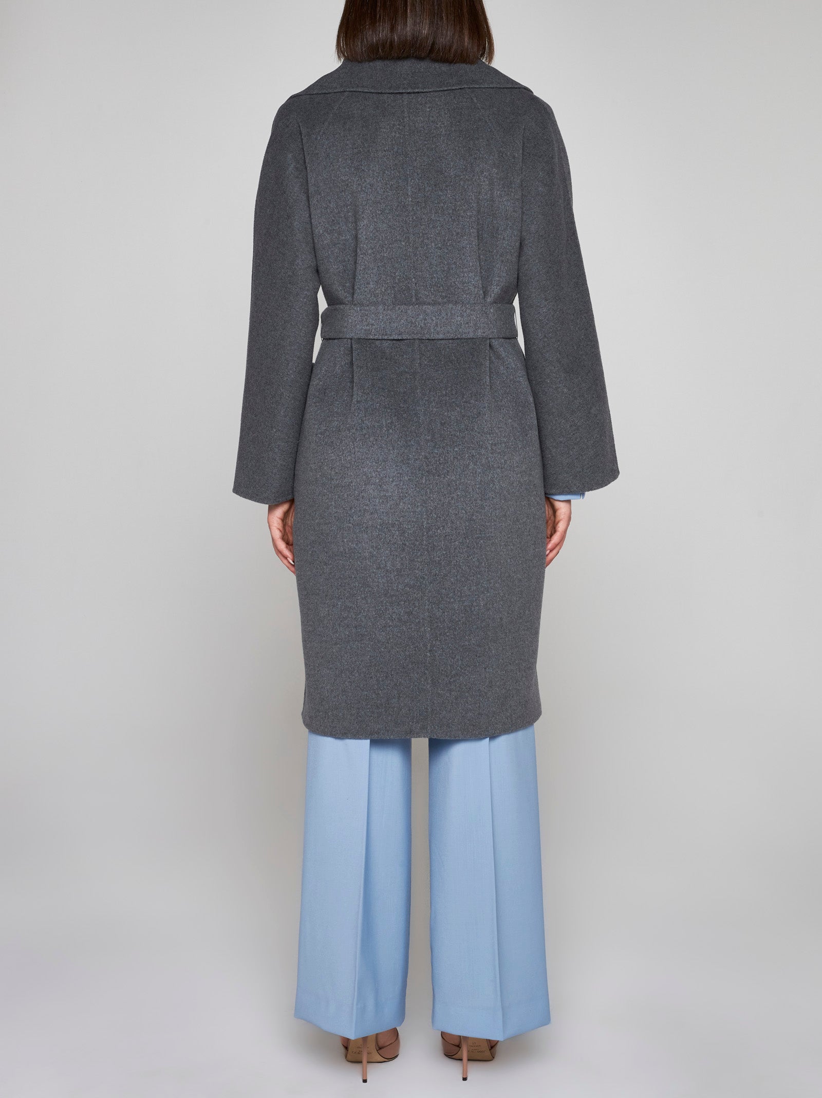 medium grey pure wool coat