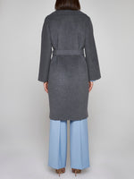 Carregar imagem no visualizador da galeria, medium grey pure wool coat
