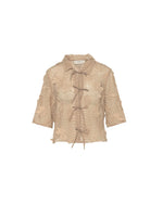 Carregar imagem no visualizador da galeria, beige handmade lace jacket
