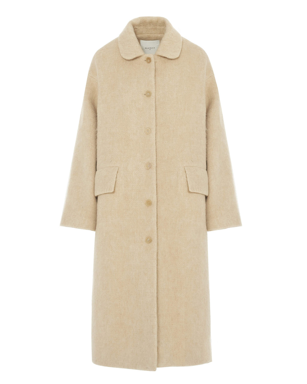 boucle wool mackintosh coat