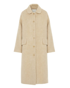 boucle wool mackintosh coat