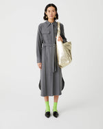 Load image into Gallery viewer, folkestone gray shirt dress
