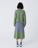 Load image into Gallery viewer, gingham gray wool knit jumper
