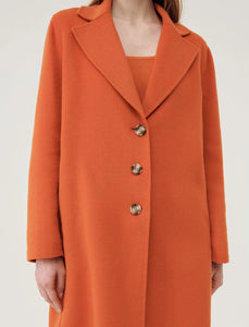 pumpkin single-breasted coat