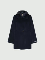 Load image into Gallery viewer, midnight blue Wool pea coat and cape set
