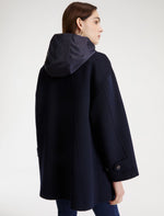 Load image into Gallery viewer, midnight blue Wool pea coat and cape set
