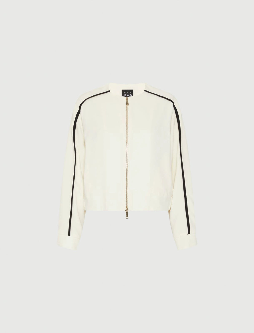 wool white satin bomber jacket