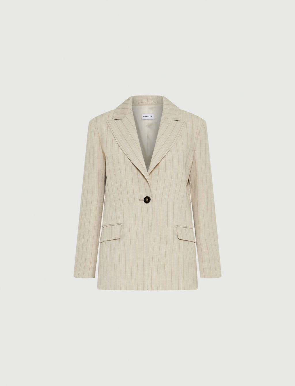ecru stretch canvas blazer