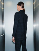 Carregar imagem no visualizador da galeria, navy Single-breasted blazer with sash
