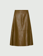 Load image into Gallery viewer, olive flared skirt
