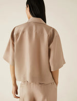Load image into Gallery viewer, beige silk shirt
