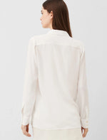 Load image into Gallery viewer, wool white crepe shirt

