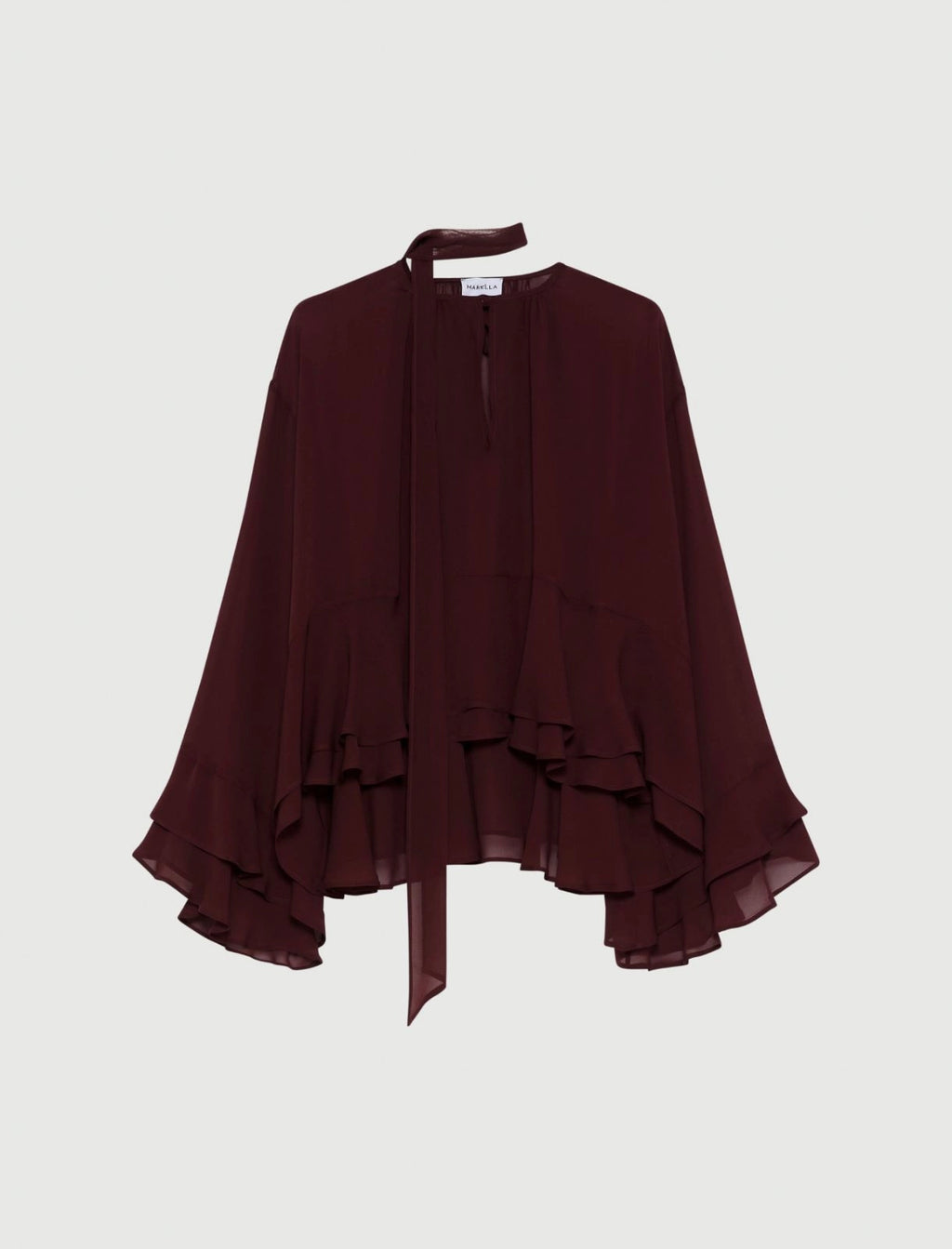 bordeaux georgette blouse