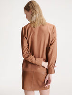 Load image into Gallery viewer, brown Habutai silk shirt
