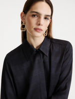 Load image into Gallery viewer, navy Printed twill shirt
