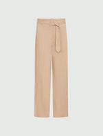 Load image into Gallery viewer, beige carrot-fit trousers
