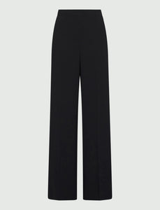 black wide-leg trousers