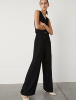 Load image into Gallery viewer, black wide-leg trousers
