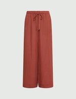 Load image into Gallery viewer, Pure linen trousers - BRICK RED
