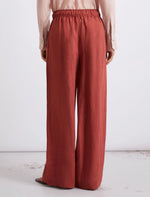 Load image into Gallery viewer, Pure linen trousers - BRICK RED
