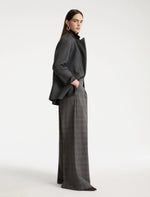 Load image into Gallery viewer, grey Straight-leg darted trousers
