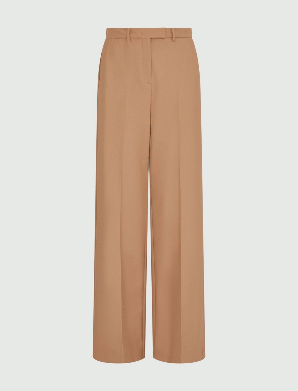 camel wide-leg trousers