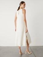 Load image into Gallery viewer, wool white crepe dress

