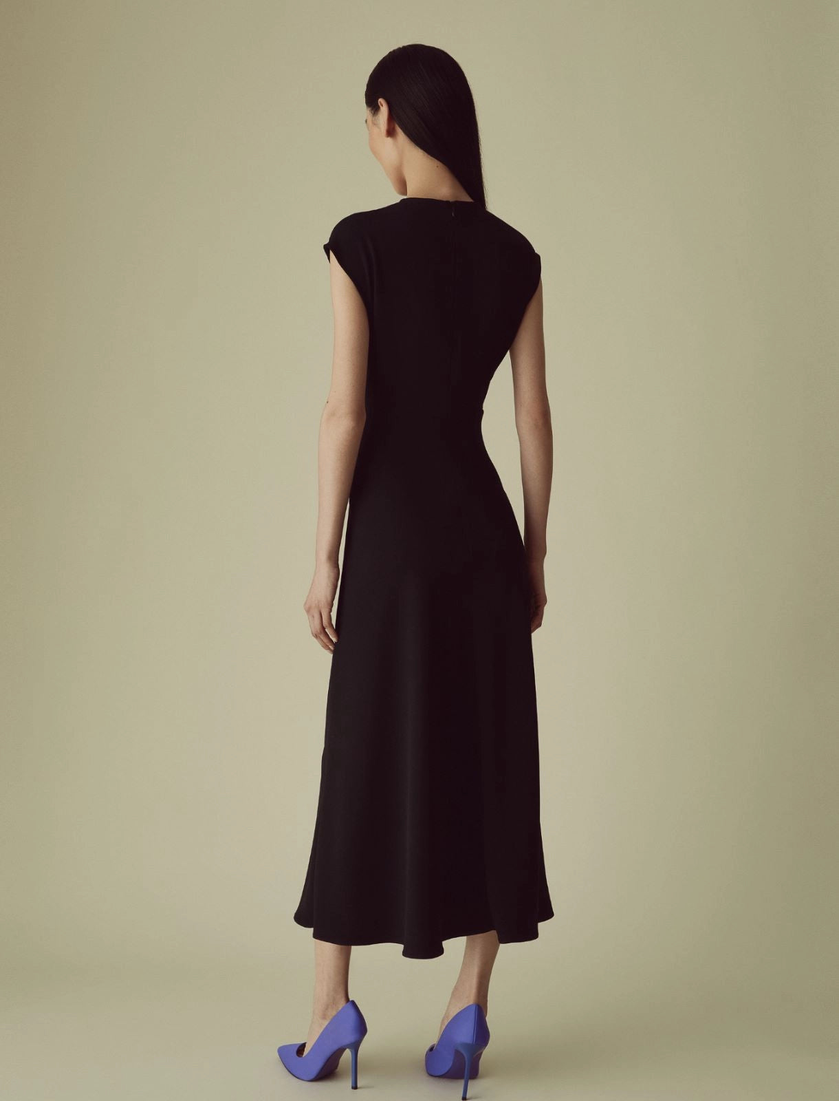 black crepe dress