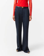 Load image into Gallery viewer, dark blue long palazzo trousers
