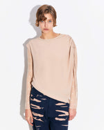 Load image into Gallery viewer, nude crepe silk blouse
