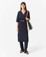 Load image into Gallery viewer, dark blue basic knit dress
