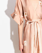 Load image into Gallery viewer, rose print silk dress
