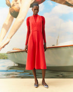 Load image into Gallery viewer, red flared bio-tencel dress
