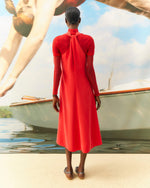 Load image into Gallery viewer, red flared bio-tencel dress
