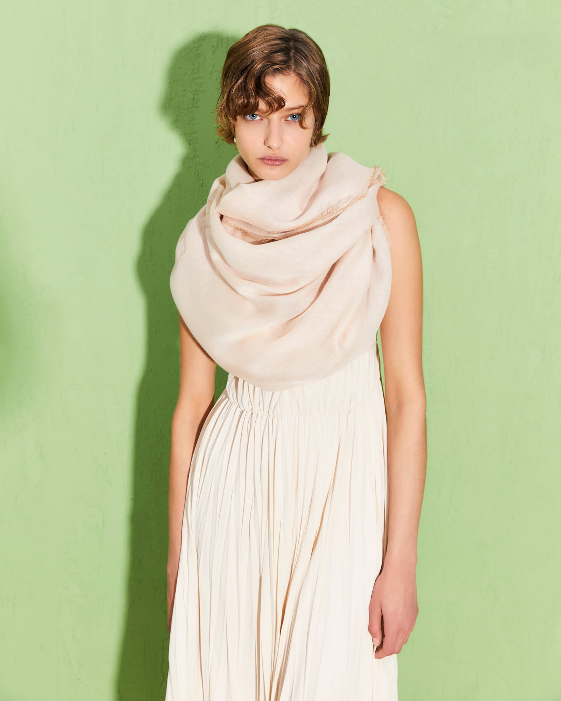 nude double scarf
