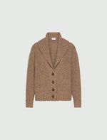 Load image into Gallery viewer, hazelnut Wool-blend button-front cardigan
