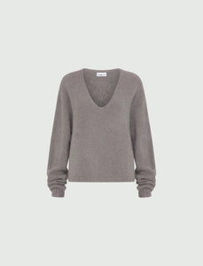grey oversized alpaca blend sweater