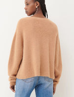 Load image into Gallery viewer, camel oversized alpaca blend sweater
