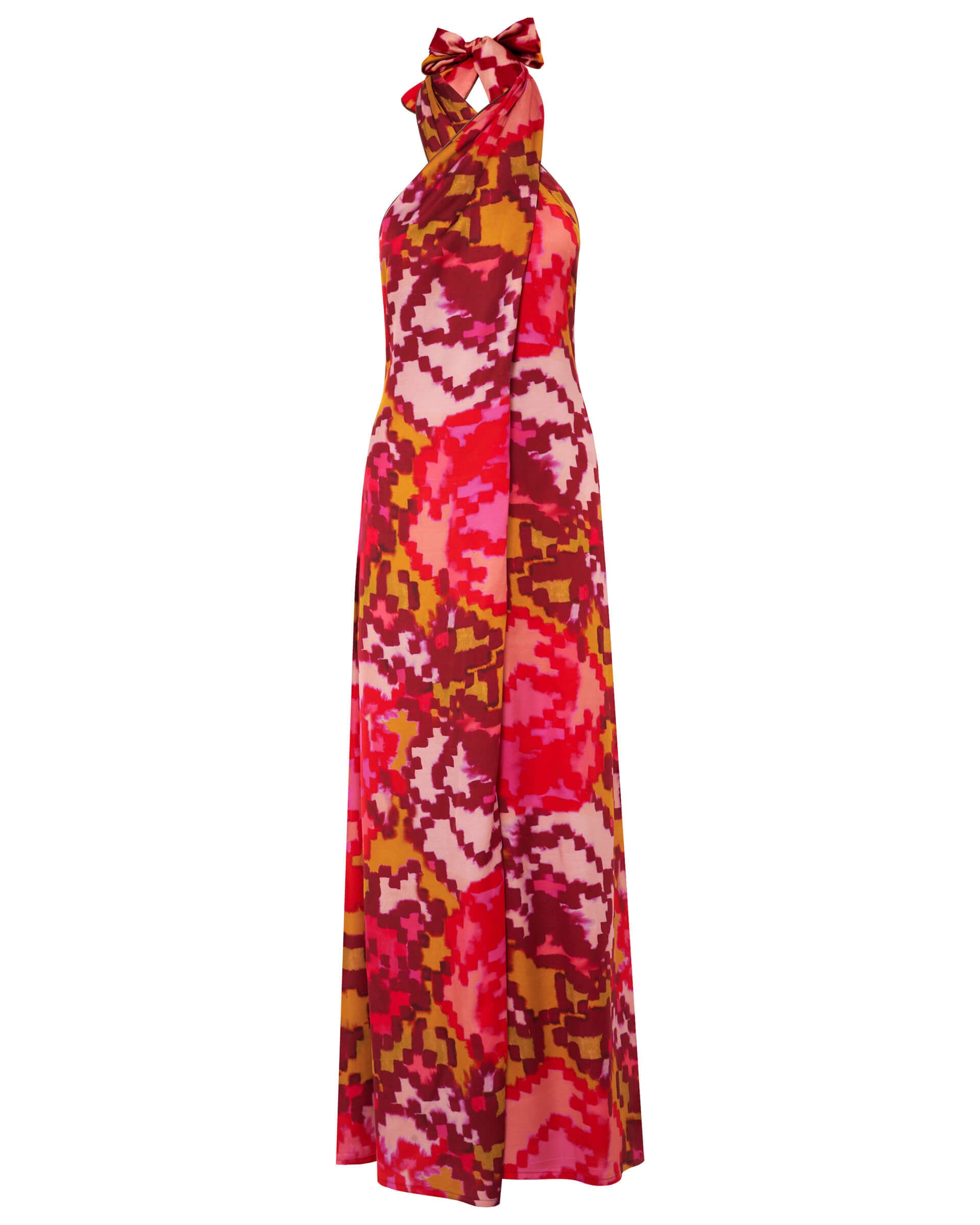 pachuca print long dress
