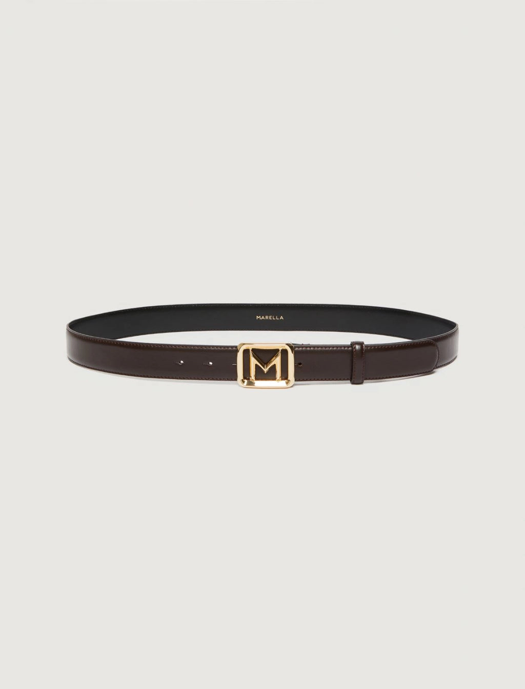dark brown Golden-buckle belt