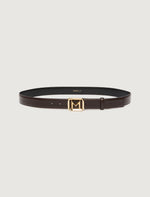 Carregar imagem no visualizador da galeria, dark brown Golden-buckle belt
