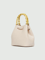 Load image into Gallery viewer, Reptile-print bucket bag - IVORY
