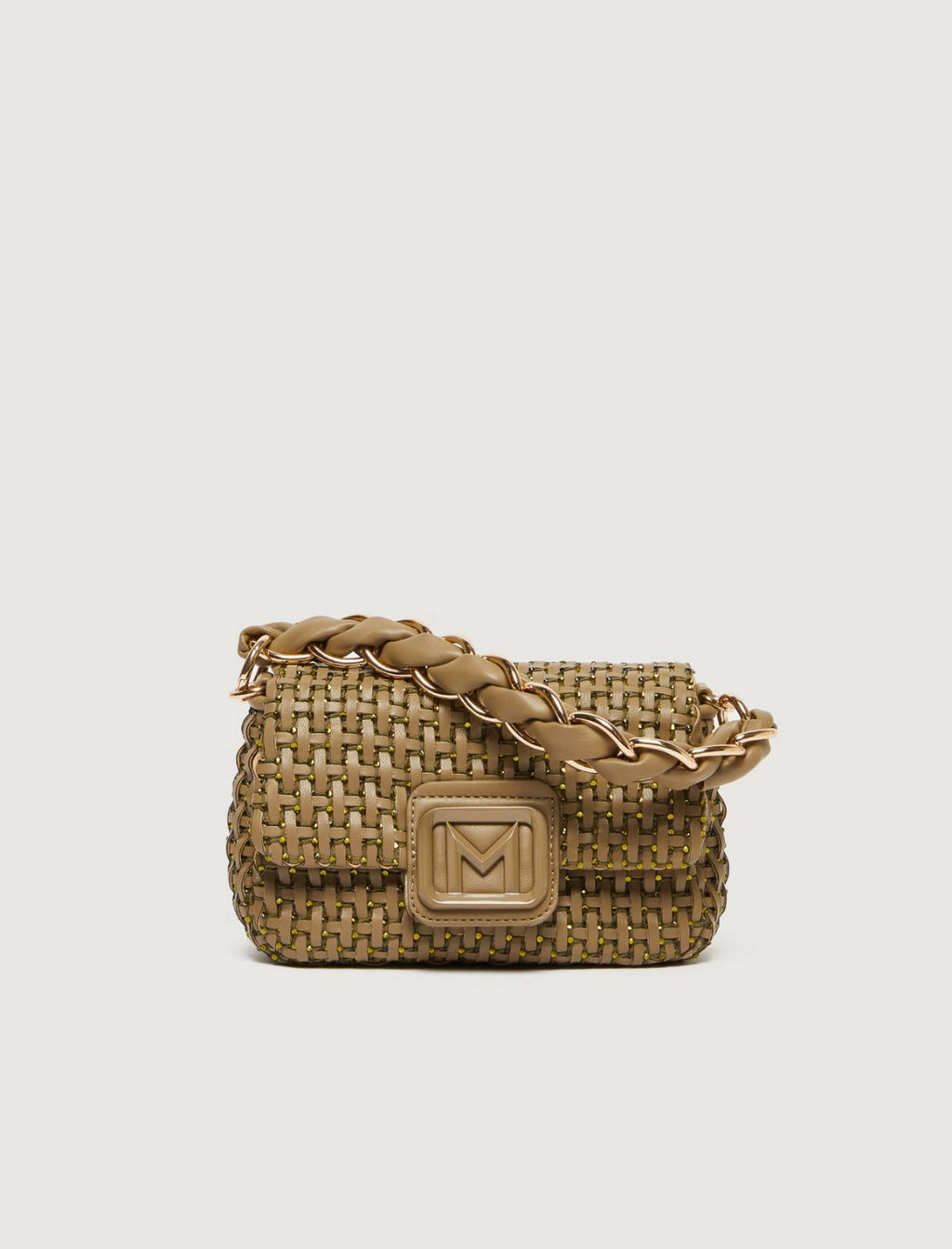 kaki Le Muse small woven bag