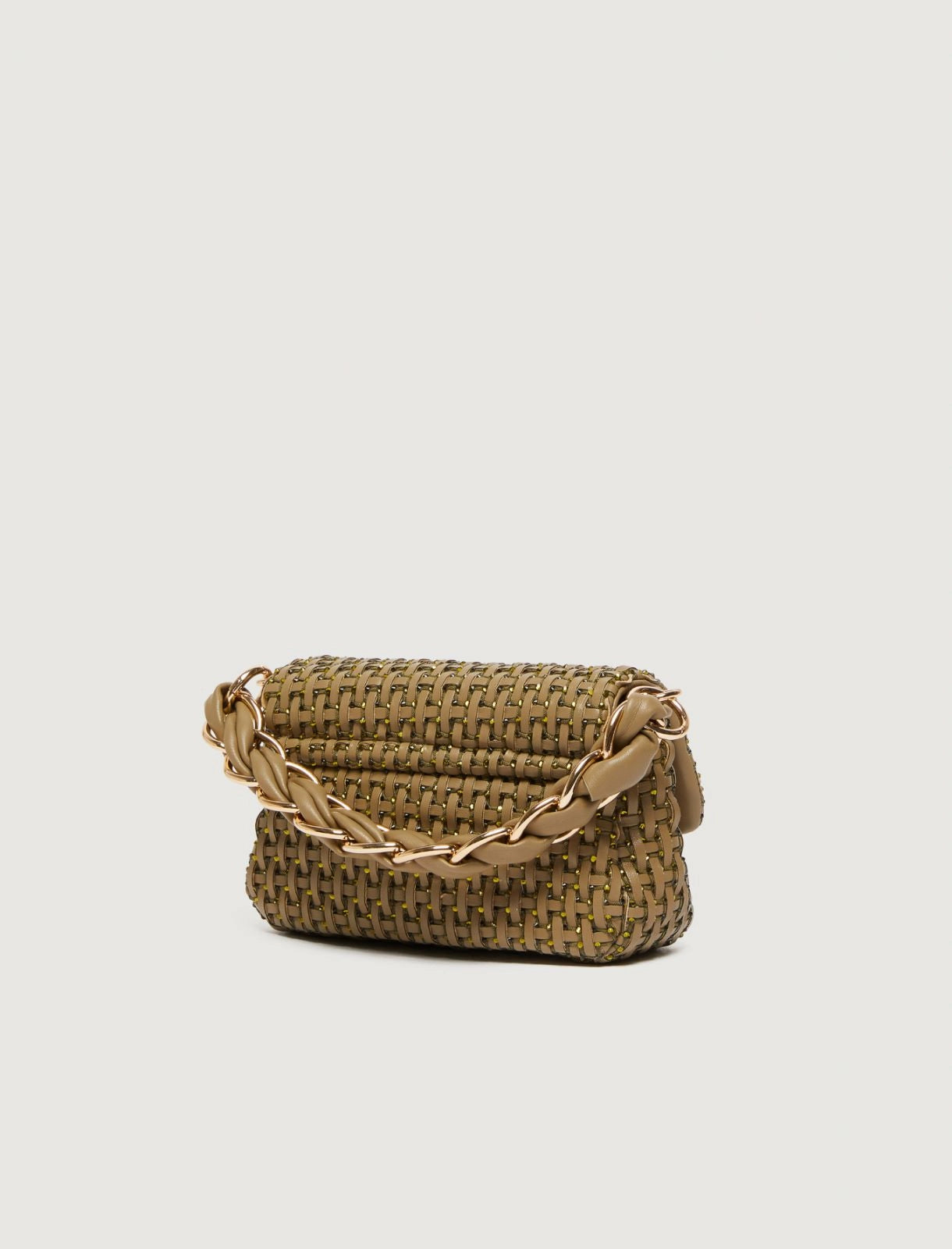 kaki Le Muse small woven bag