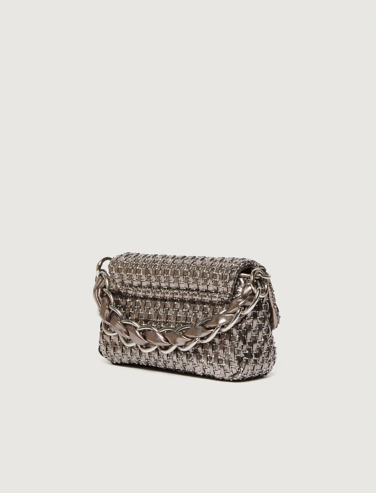 silver Le Muse small woven bag